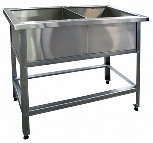 Ванна моечная двухсекционная ПРОФИ 1600*700*860